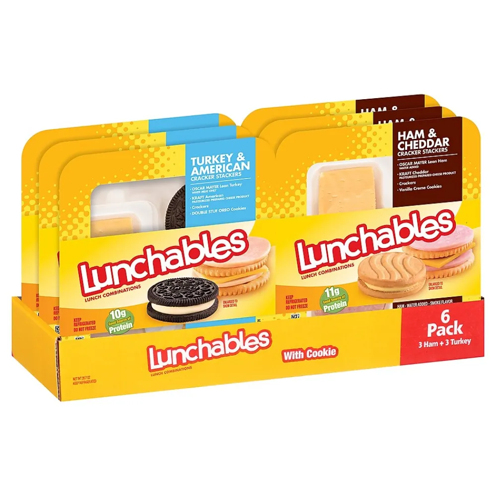 Lunchables Ham & Turkey Variety Lunch Kit, 20.7 oz., 6/Pack (902-00011)