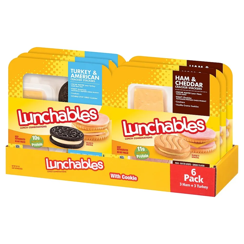 Lunchables Ham & Turkey Variety Lunch Kit, 20.7 oz., 6/Pack (902-00011)