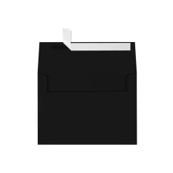 Best LUX 5 1/4" x 7 1/4" 80lbs. A7 Invitation Envelopes W/Peel & Press, Midnight Black