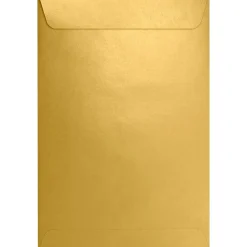New LUX 6 x 9 Open End Envelopes, 50/Box, Gold Metallic (1644-07-50)