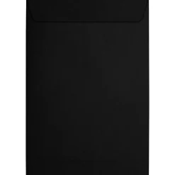 Clearance LUX 6 x 9 Open End Envelopes, 50/Box, Black Linen (1644-BLI-50)
