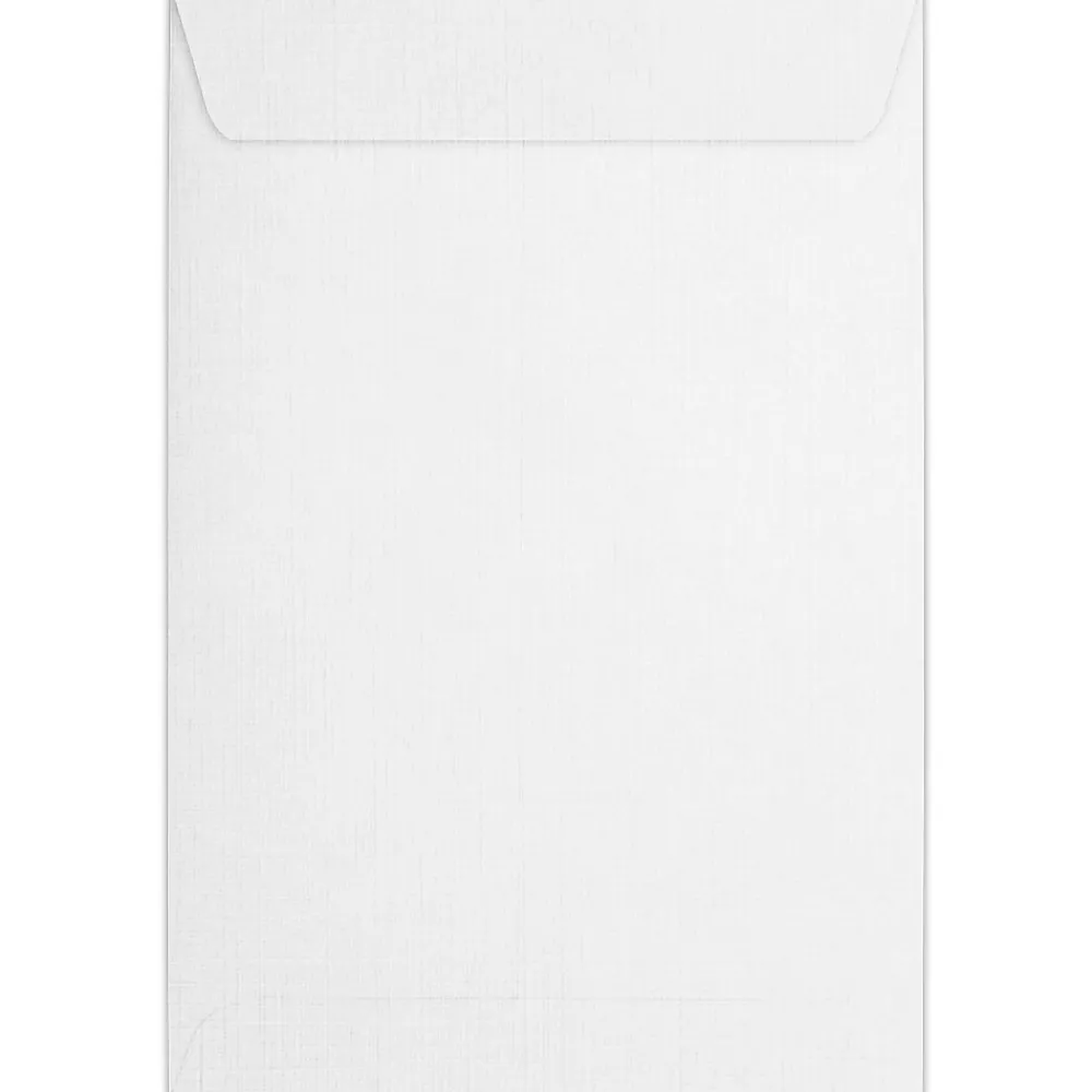 Best LUX 6 x 9 Open End Envelopes, 50/Box, White Linen (1644-WLI-50)