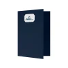 Pocket Folders|LUX 9 x 12 Presentation Folders, Standard Two Pocket w/ Front Cover Card Slit, Deep Blue Linen, 50/Pack (OR144DDBLU10050)