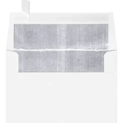 Best LUX A4 Foil Lined Invitation Envelopes (4 1/4 x 6 1/4) 50/Box, White w/Silver Lining (FLWH4872-03-50)
