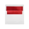Online LUX A7 Foil Lined Invitation Envelopes (5 1/4 x 7 1/4) 250/Box, White w/Red Lining (FLWH4880-01-250)