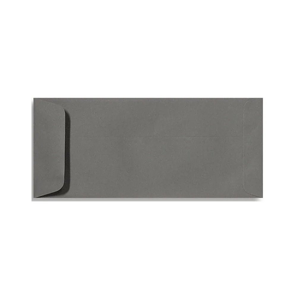 Sale LUX 70lbs. 4 1/8" x 9 1/2" #10 Open End Envelopes W/Glue, Smoke Gray, 250/BX