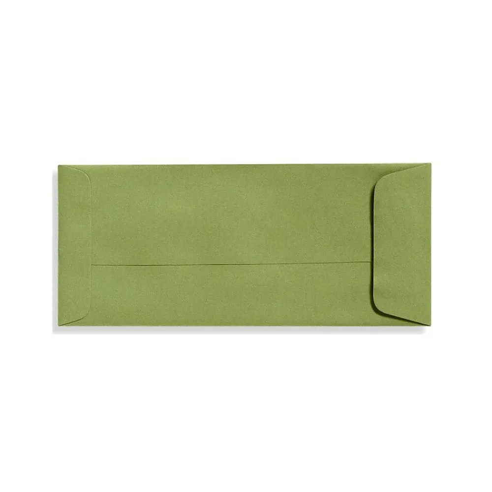 Outlet LUX 70lbs. 4 1/8" x 9 1/2" #10 Open End Envelopes, Avocado Green, 500/BX