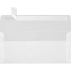 Discount LUX 30lbs. 4 1/8" x 9 1/2" #10 Square Flap Envelopes, Clear Translucent, 250/BX
