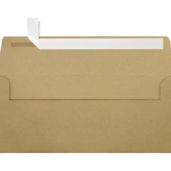 Best LUX 70lbs. 4 1/8" x 9 1/2" #10 Square Flap Envelopes, Grocery Bag Brown, 250/BX