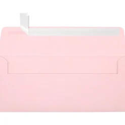 Discount LUX 70lbs. 4 1/8" x 9 1/2" #10 Square Flap Envelopes, Candy Pink, 500/BX