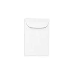Hot LUX Moistenable Glue #1 Currency Envelopes, 2.25" x 3.5", Bright White, 1000/Box (94623-1000)