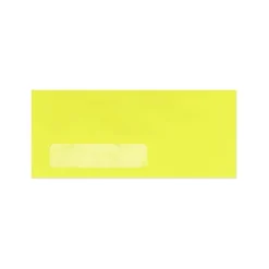 Clearance LUX Moistenable Glue #10 Window Envelope, 4 1/2" x 9 1/2", Electric Yellow, 1000/Box (4261-20-1000)