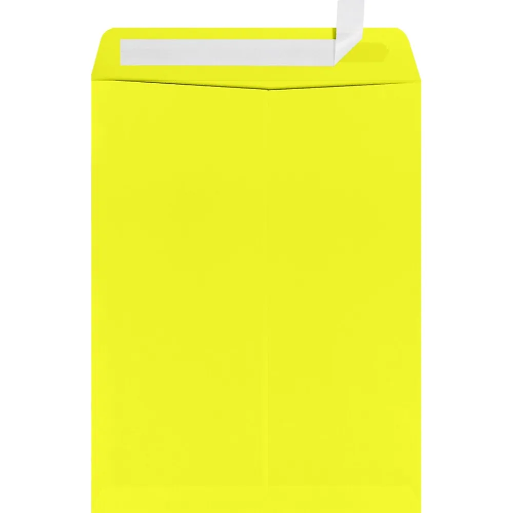 LUX Open End Kraft Envelopes 9" x 12", Citrus Yellow (-1590-L20-1M)