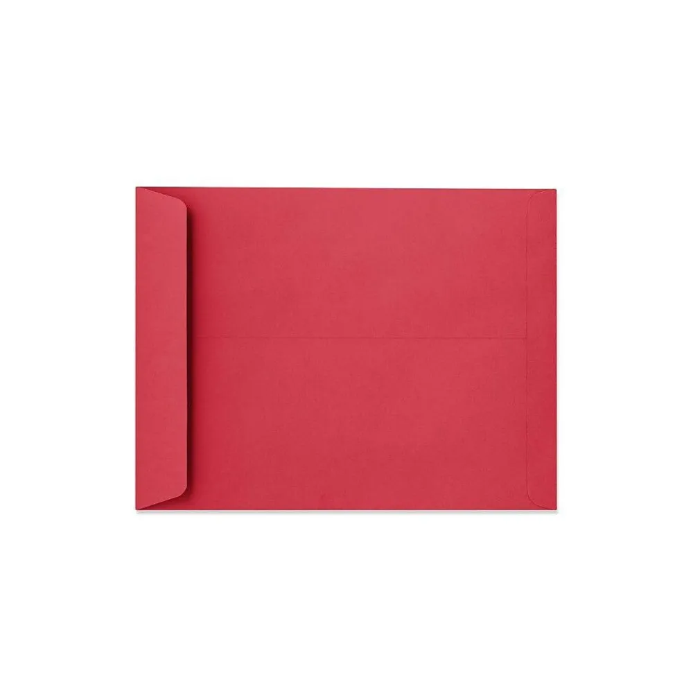 Outlet LUX Open End Moistenable Glue #13 Catalog Envelope, 10" x 13", Red, 500/Box (FE-7300-15-500)