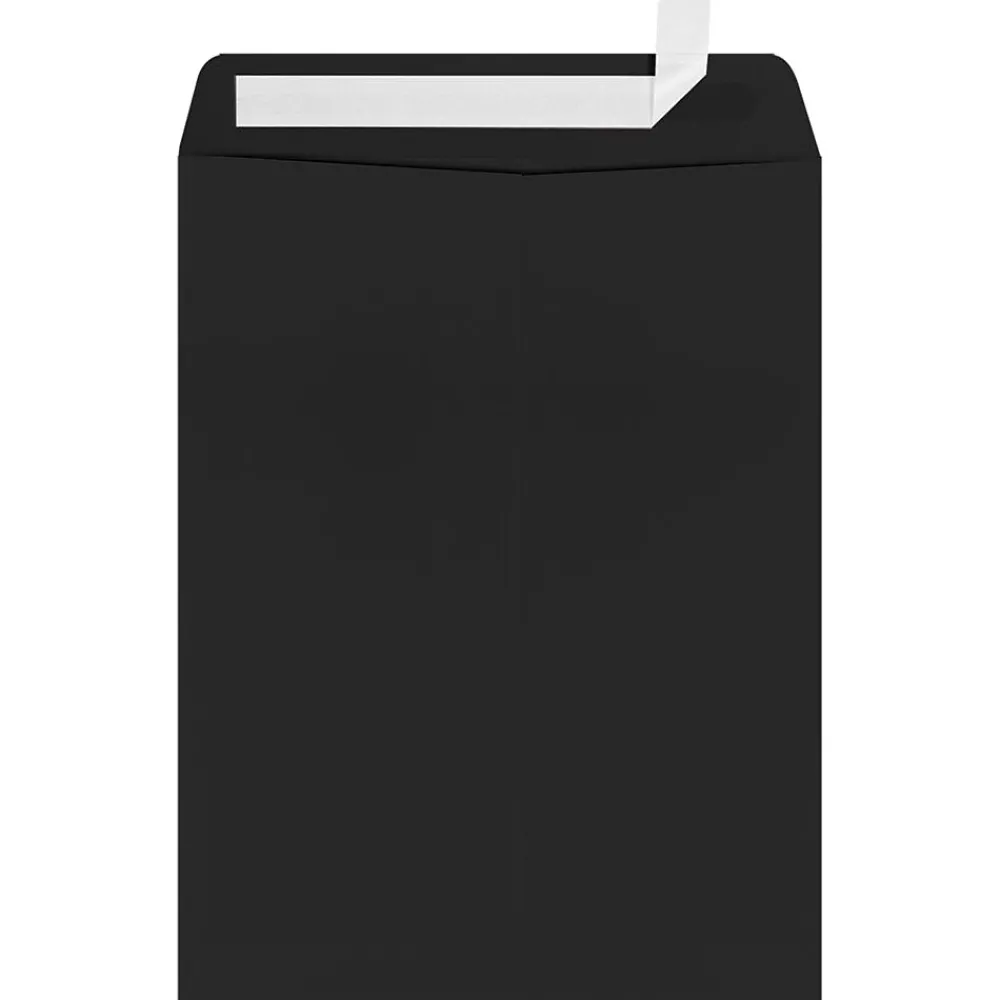 Sale LUX Open End Window Envelopes 9" x 12", Midnight Black, 500/Box (-1590-B-500)