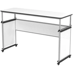 Standing Desks*Luxor 32"-38"H Adjustable Standing Modular Teacher Desk, White/Gray (DTTB002)