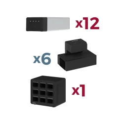 KwikBoost EdgePower Constant-Use Bundle, Black/Silver (KBEP-12B6C9)<Luxor New