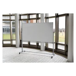 Dry Erase*Luxor Steel Mobile Dry-Erase Whiteboard, Aluminum Frame, 40
