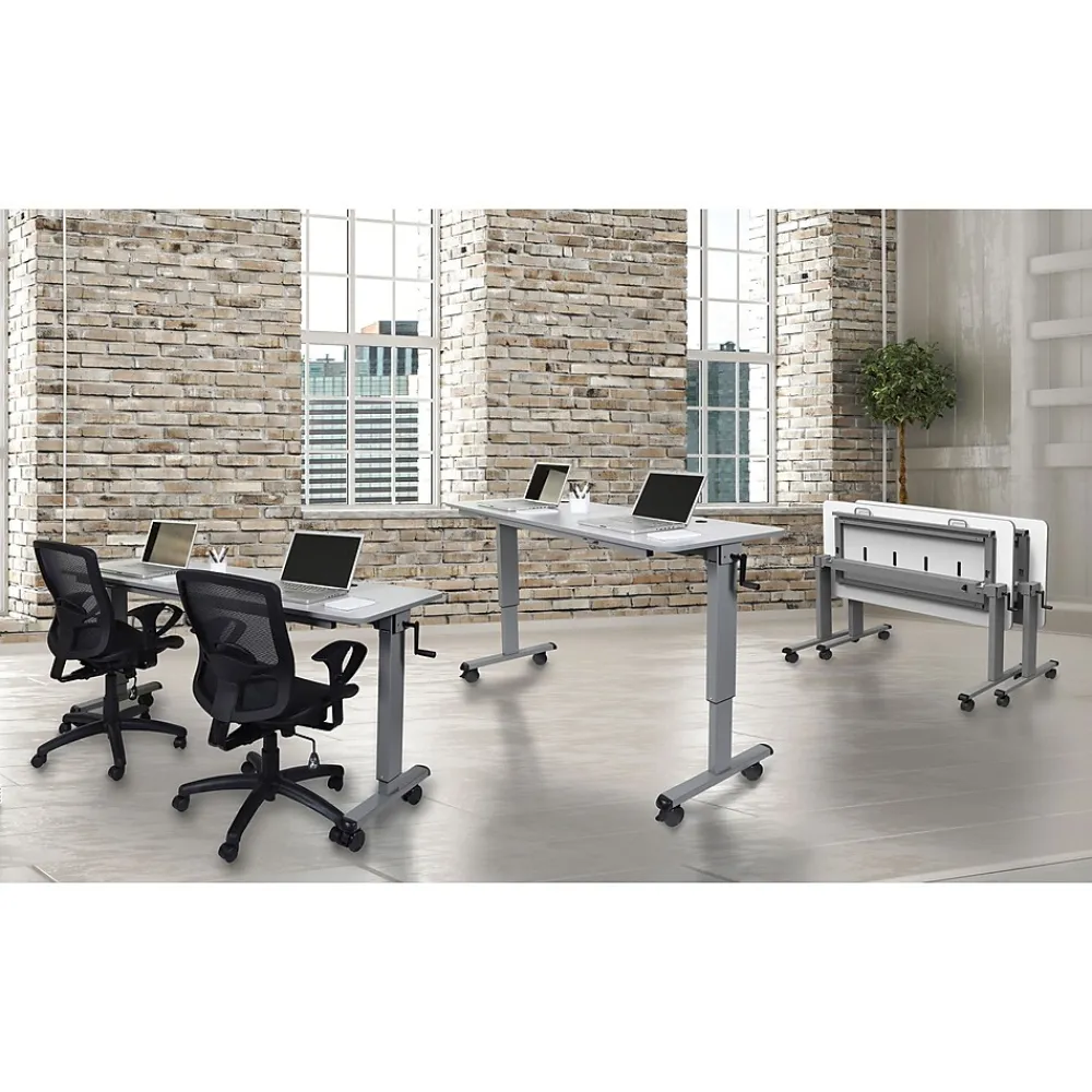 Standing Desks*Luxor 71"W Sit & Stand Desk, Melamine (STAND-NESTC-72)