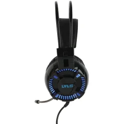 Deluxe Light-Up Over-Ear Gaming Headphones with Microphone, Black (LU732)<Lvlup Outlet