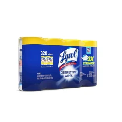 Disinfecting Wipes, Lemon and Lime Blossom, 80 Wipes/Canister, 4 Canisters/Pack (1920090641)<Lysol Best