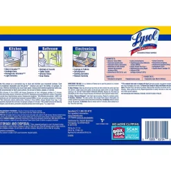 Disinfecting Wipes, Lemon and Lime Blossom, 80 Wipes/Canister, 4 Canisters/Pack (1920090641)<Lysol Best