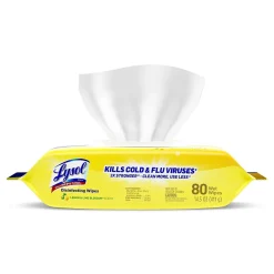 Disinfecting Wipes, Lemon & Lime Blossom Scent, 80 Wipes/Flat Pack (1920099716)<Lysol Clearance
