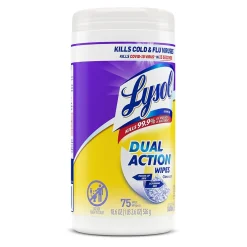 Dual Action Disinfecting Wipes, Citrus Scent, 75 Wipes/Canister, 6 Canisters/Carton (1920081700CT)<Lysol Discount