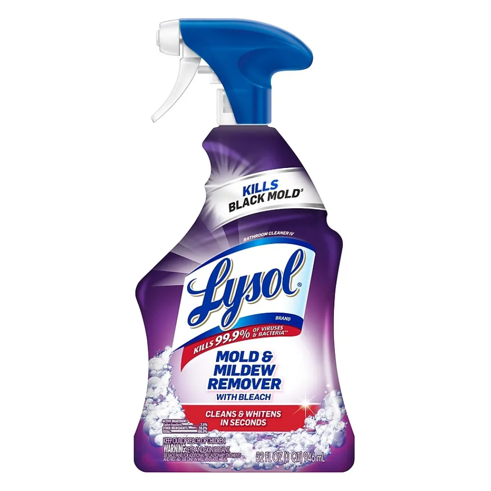 Mold & Mildew Remover with Bleach, Unscented, 32 fl oz., 12/Carton (1920078915)<Lysol Outlet