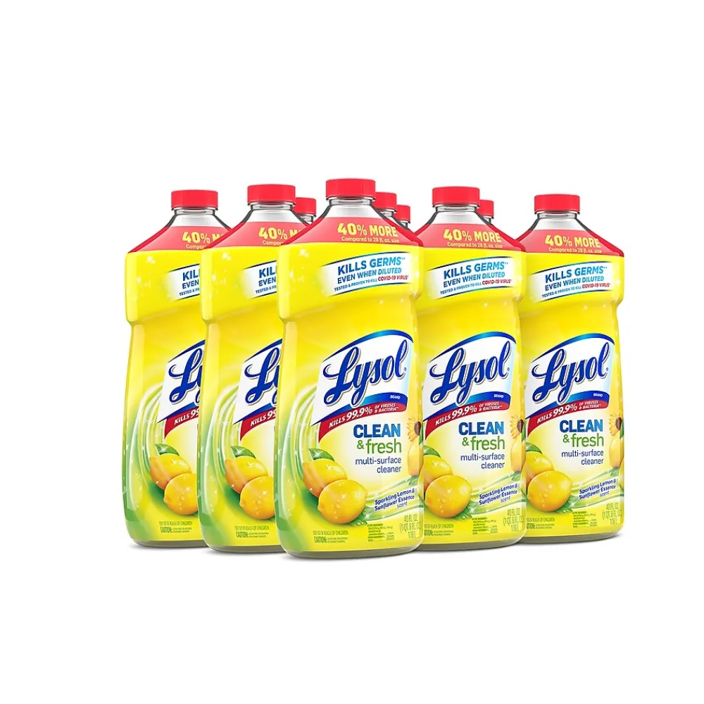 Power & Fresh Multi-Surface Cleaner, Sparkling Lemon & Sunflower, 40 oz., 9/Case (78626)<Lysol Outlet