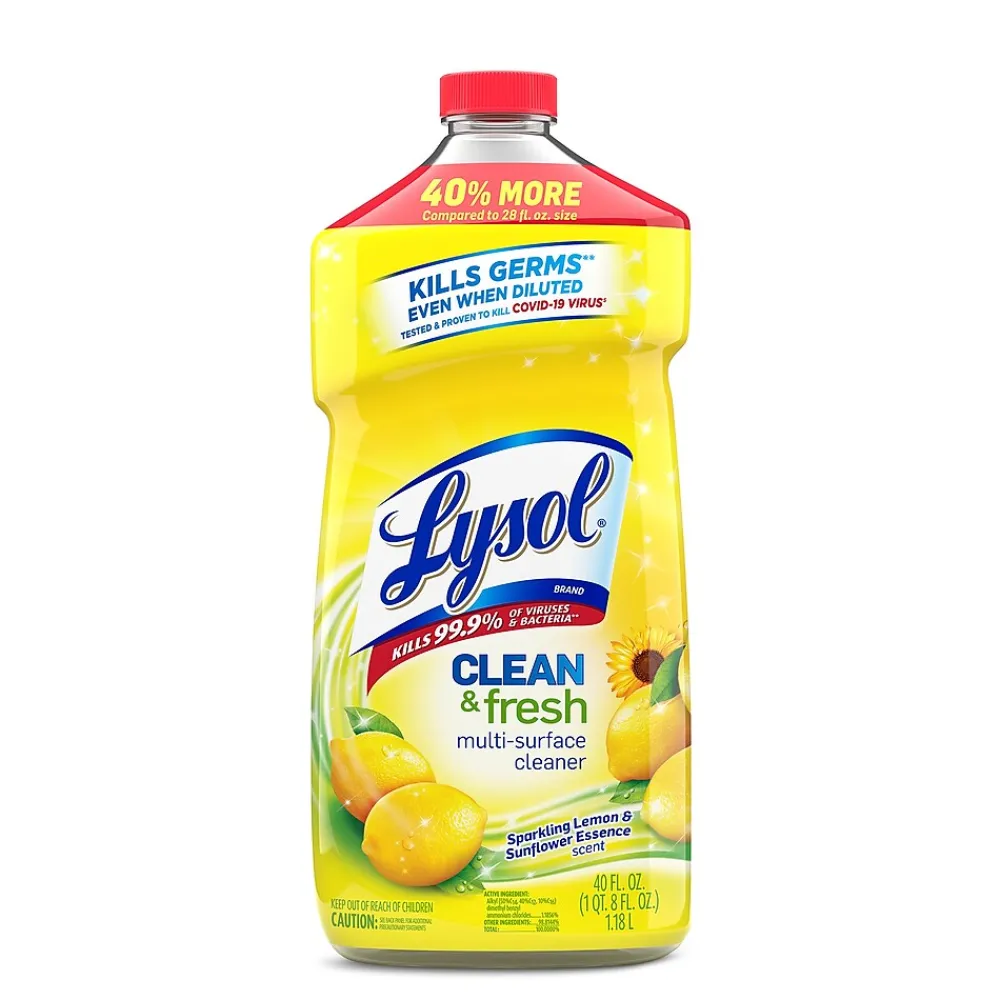 Power & Fresh Multi-Surface Cleaner, Sparkling Lemon & Sunflower, 40 oz., 9/Case (78626)<Lysol Outlet