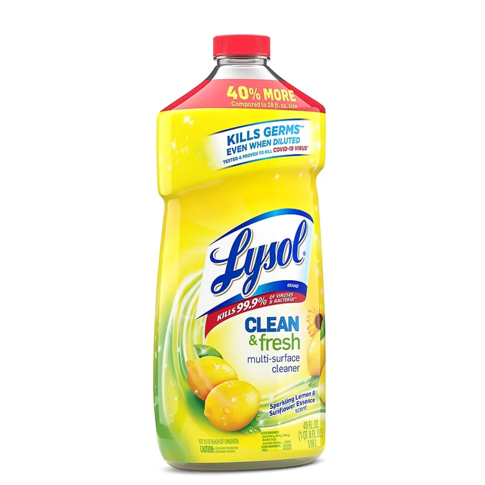 Power & Fresh Multi-Surface Cleaner, Sparkling Lemon & Sunflower, 40 oz., 9/Case (78626)<Lysol Outlet