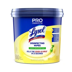 Pro Disinfecting Wipes, Lemon & Lime Blossom Scent, 800 Wipes/Canister, 2 Canisters/Carton (19200-99856CT)<Lysol Hot