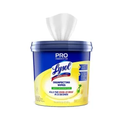 Pro Disinfecting Wipes, Lemon & Lime Blossom Scent, 800 Wipes/Canister, 2 Canisters/Carton (19200-99856CT)<Lysol Hot