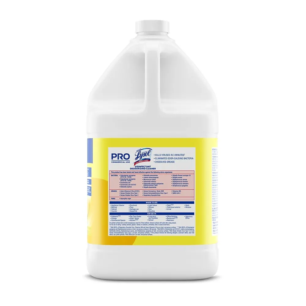 Professional Disinfecting Deodorizing Cleaner, Concentrate, Lemon Scent, 128 oz. (3624176334)<Lysol Clearance