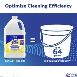 Professional Disinfecting Deodorizing Cleaner, Concentrate, Lemon Scent, 128 oz. (3624176334)<Lysol Clearance