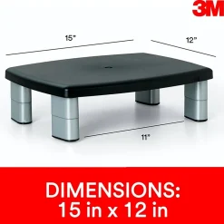 Discount 3M Adjustable Monitor Stand, Holds up to 80 lbs. Height Adjustable From 1 in. to 5 7/8 in. (MS80B)