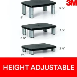 Discount 3M Adjustable Monitor Stand, Holds up to 80 lbs. Height Adjustable From 1 in. to 5 7/8 in. (MS80B)