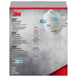 3M Aura N95 Particulate Respirator, White, 20/Pack (9205P-20-DC)
