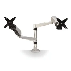 Clearance 3M ™ Dual Monitor Arm, Grab Monitor to Adjust Height, Tilt, Swivel, Rotate, Holds Monitors Up to 20 lbs. and ≤27