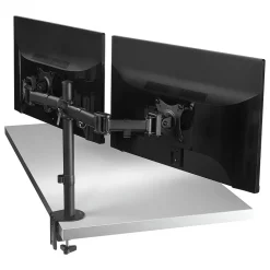 Discount Post-it 3M Dual Monitor Mount, Swivel, Tilt, Rotate, Two Monitors Up to 28.5