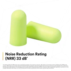 3M E-A-Rsoft Yellow Neons Earplugs 312-1250, Uncorded, Poly Bag, 200 Pairs/Case (312-1250)