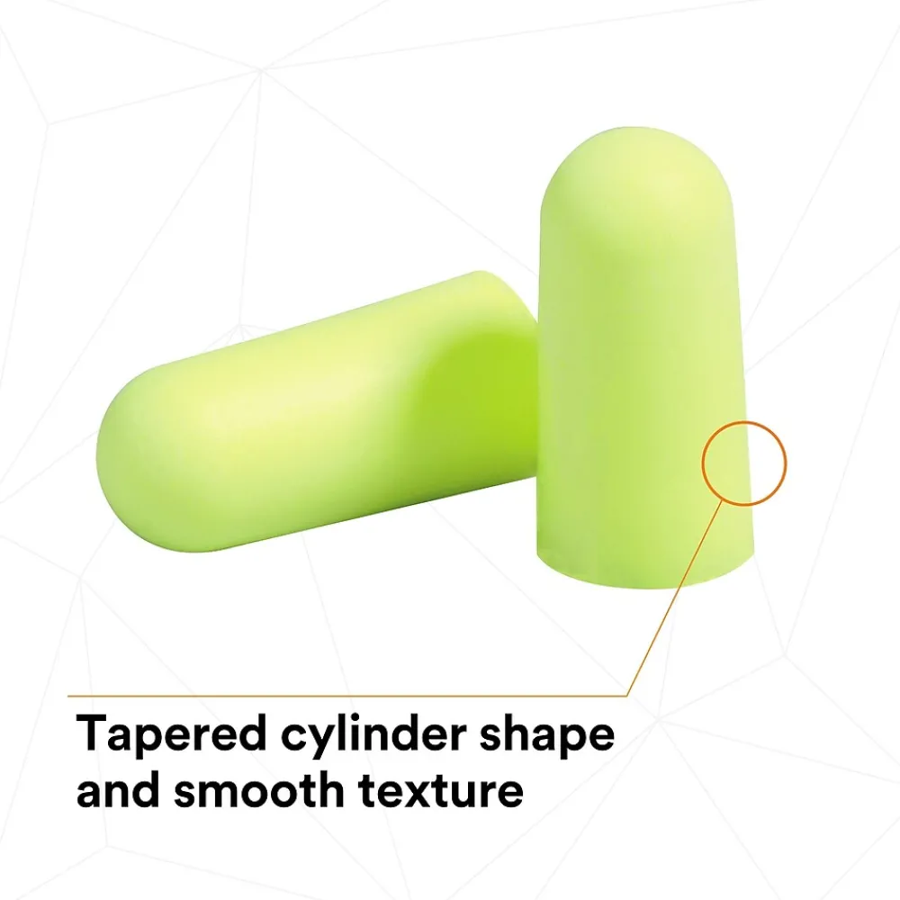 3M E-A-Rsoft Yellow Neons Earplugs 312-1250, Uncorded, Poly Bag, 200 Pairs/Case (312-1250)