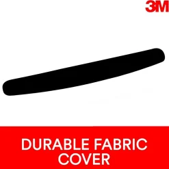 Hot 3M ™ Foam Wrist Rest for Keyboards, Black, Durable Fabric Cover, Anti-microbial Product Protection (WR209MB)
