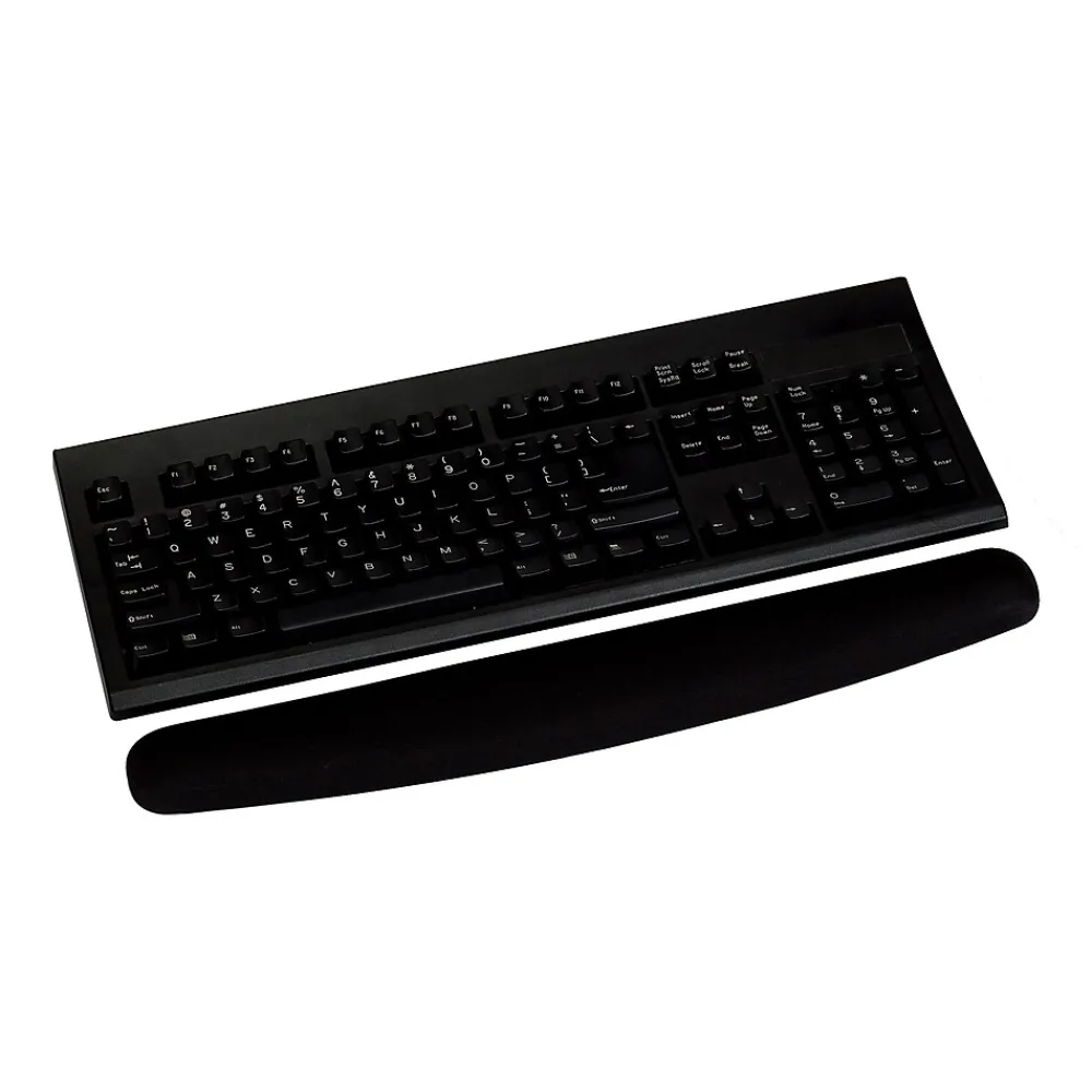 Hot 3M ™ Foam Wrist Rest for Keyboards, Black, Durable Fabric Cover, Anti-microbial Product Protection (WR209MB)