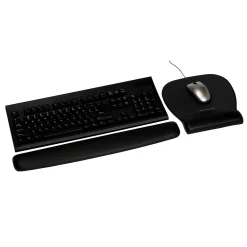 Hot 3M ™ Foam Wrist Rest for Keyboards, Black, Durable Fabric Cover, Anti-microbial Product Protection (WR209MB)