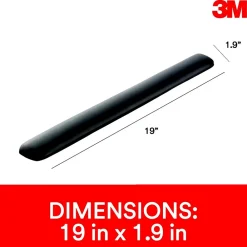 3M Gel Wrist Rest for Keyboards, Black, Soothing Gel Technology for Comfort and Support (WR85B)