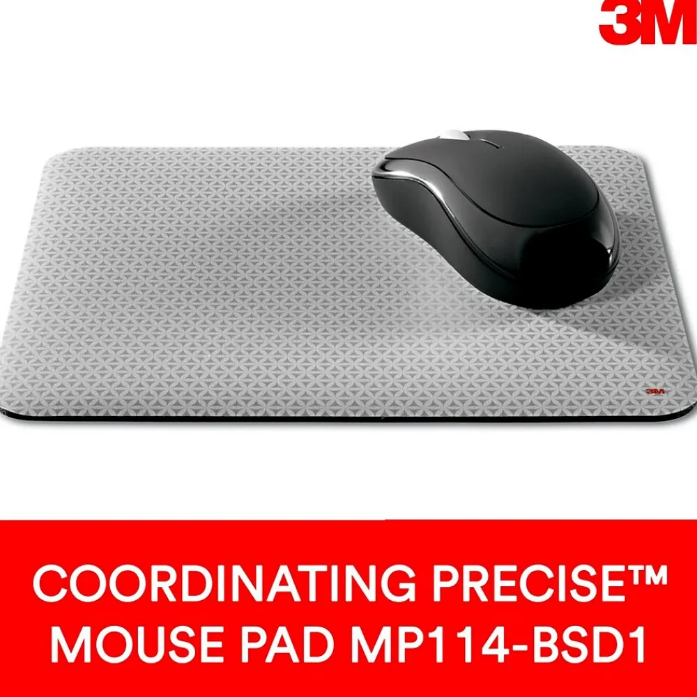 Hot 3M ™ Gel Wrist Rest for Keyboard and Mouse, Black, Easy Clean Cover, Anti-microbial Product Protection (WR340LE)