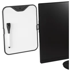 Dry Erase*3M â„¢ Monitor Whiteboard with Document Clip, Black (MWB100B)