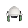 3M Occupational Health & Env Safety X-Series Cap Mount Earmuffs, Black & Green